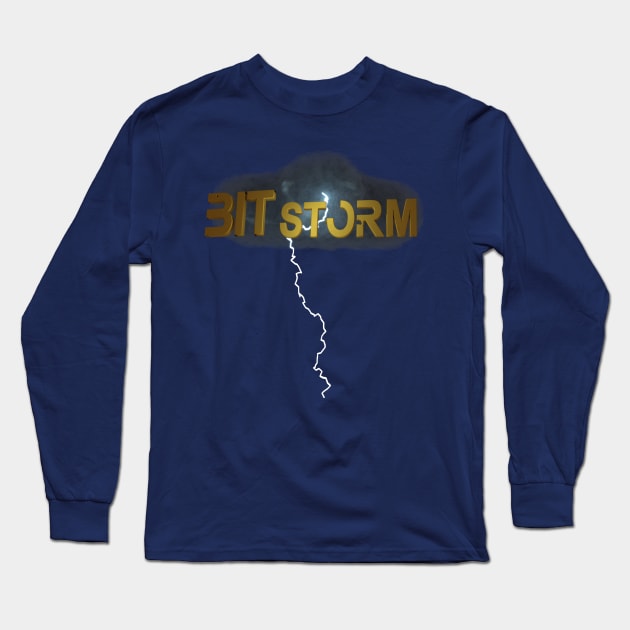 Bit Storm Logo with Clouds Long Sleeve T-Shirt by bslinger